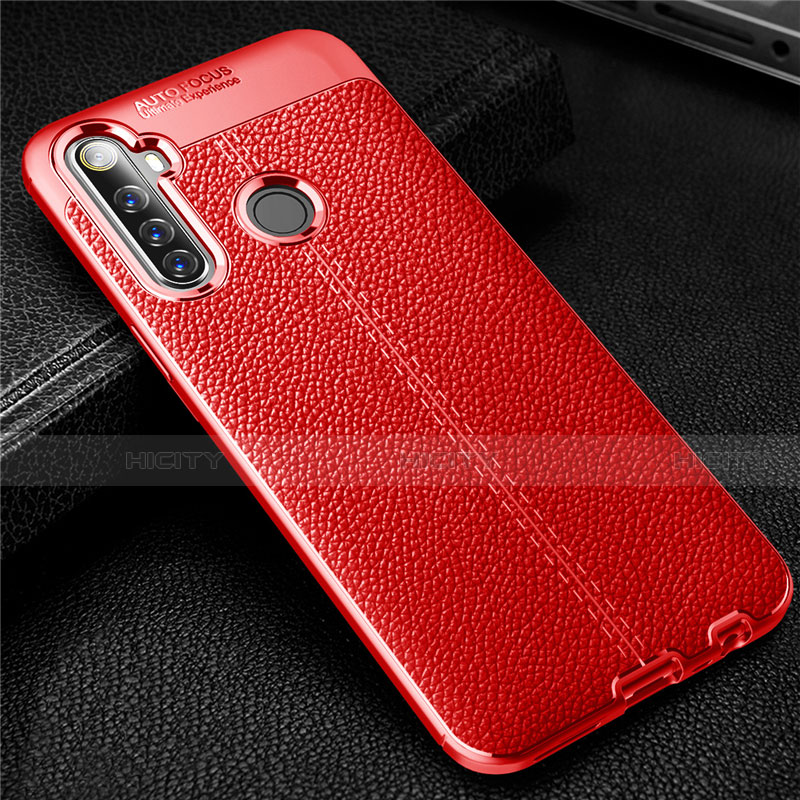 Funda Silicona Goma de Cuero Carcasa para Realme 6i Rojo