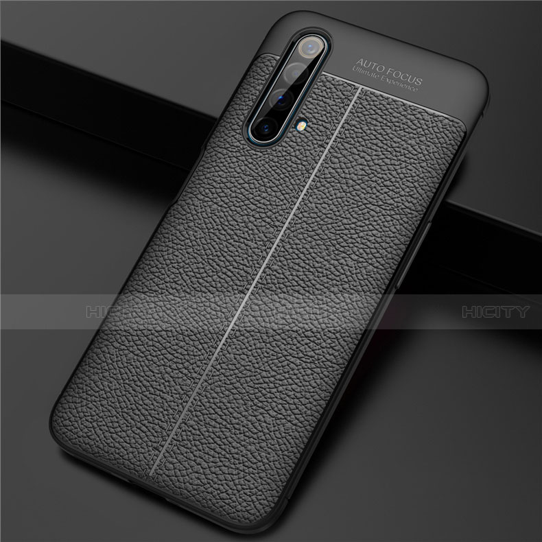 Funda Silicona Goma de Cuero Carcasa para Realme X3 Negro