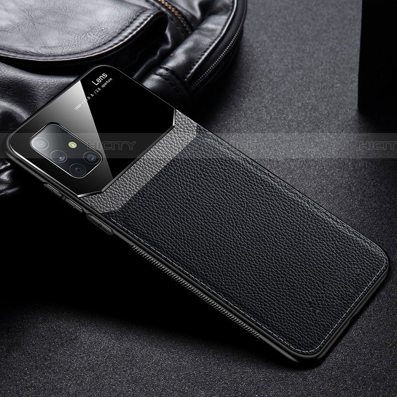 Funda Silicona Goma de Cuero Carcasa para Samsung Galaxy A71 5G Negro