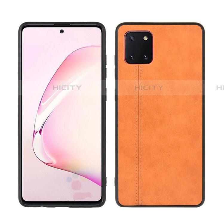 Funda Silicona Goma de Cuero Carcasa para Samsung Galaxy A81 Naranja