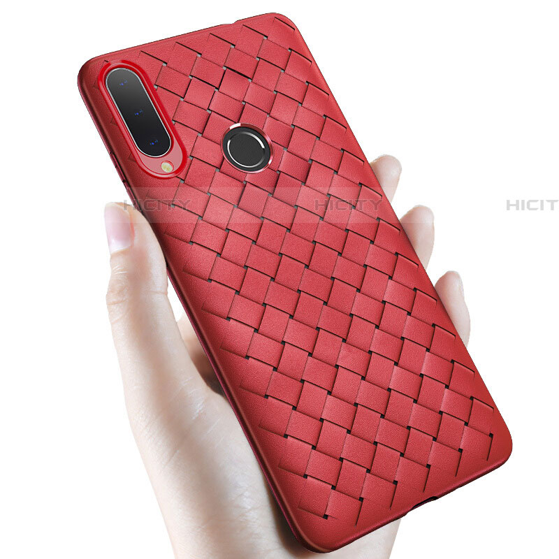 Funda Silicona Goma de Cuero Carcasa para Samsung Galaxy A90 5G Rojo