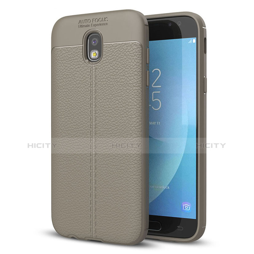 Funda Silicona Goma de Cuero Carcasa para Samsung Galaxy J5 (2017) Duos J530F Gris