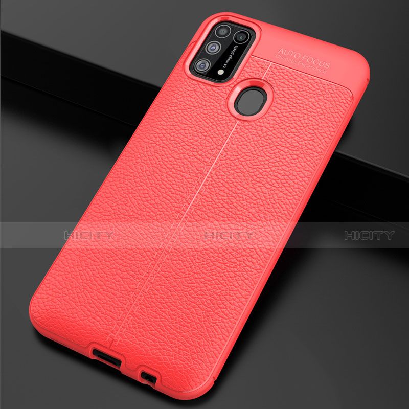 Funda Silicona Goma de Cuero Carcasa para Samsung Galaxy M31 Rojo