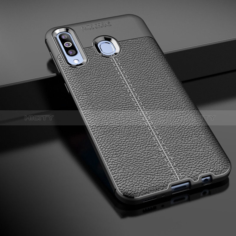 Funda Silicona Goma de Cuero Carcasa para Samsung Galaxy M40 Negro