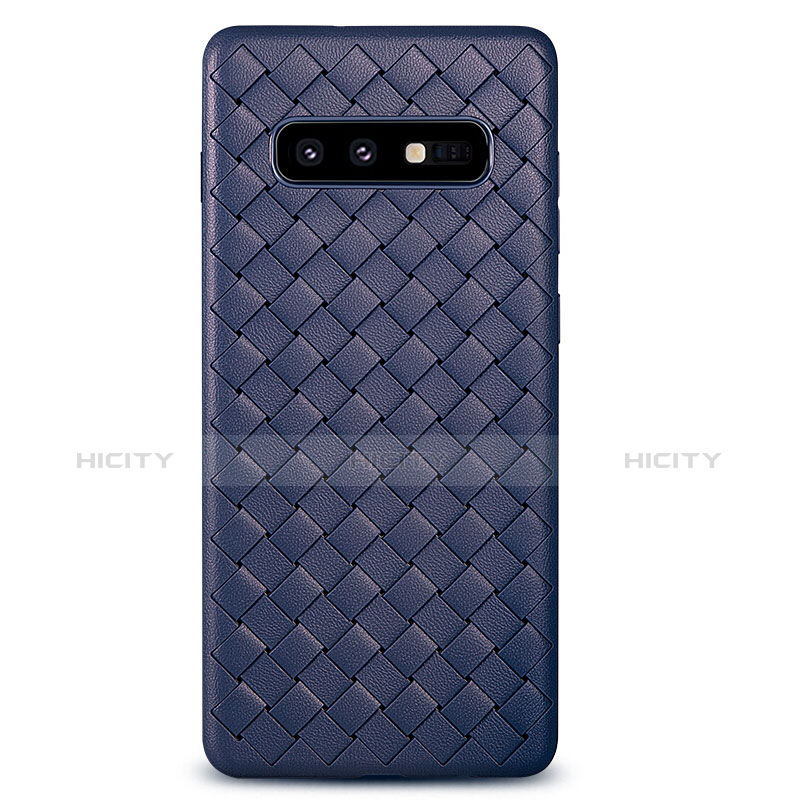 Funda Silicona Goma de Cuero Carcasa para Samsung Galaxy S10e Azul