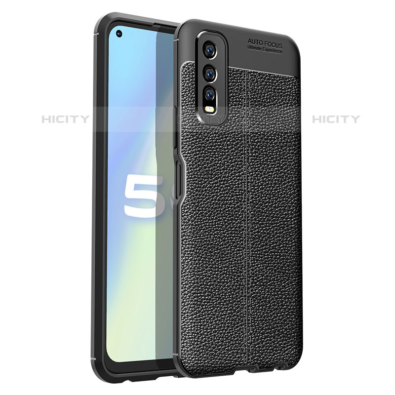 Funda Silicona Goma de Cuero Carcasa para Vivo Y50t Negro