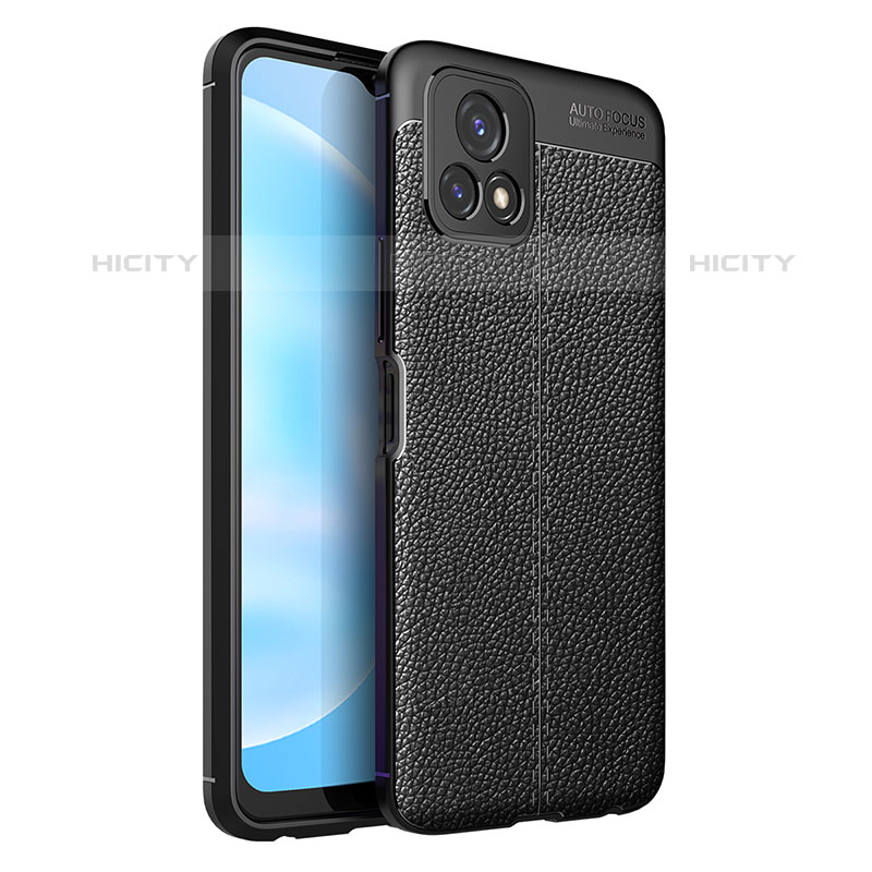 Funda Silicona Goma de Cuero Carcasa para Vivo Y54s 5G Negro