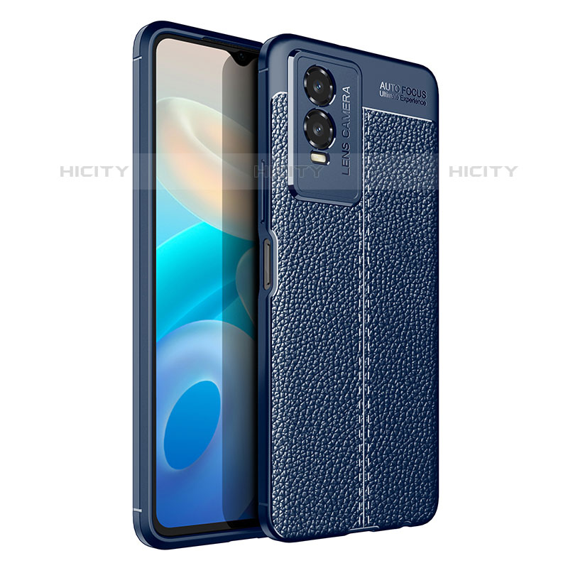 Funda Silicona Goma de Cuero Carcasa para Vivo Y74s 5G Azul