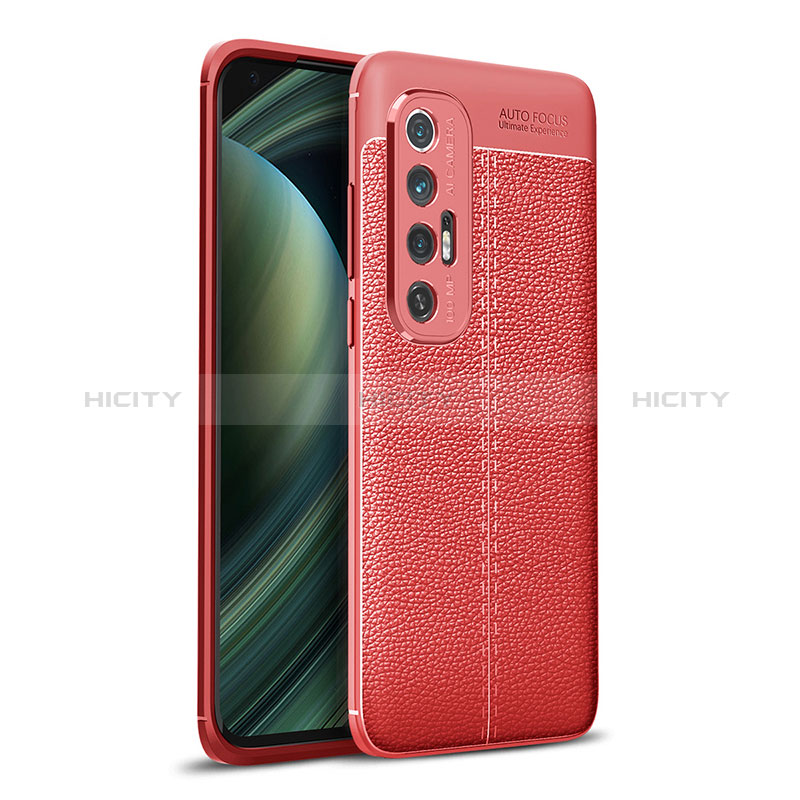 Funda Silicona Goma de Cuero Carcasa para Xiaomi Mi 10S 5G Rojo