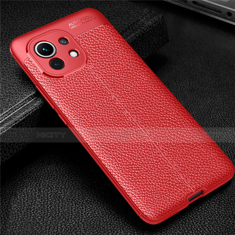 Funda Silicona Goma de Cuero Carcasa para Xiaomi Mi 11 Lite 5G