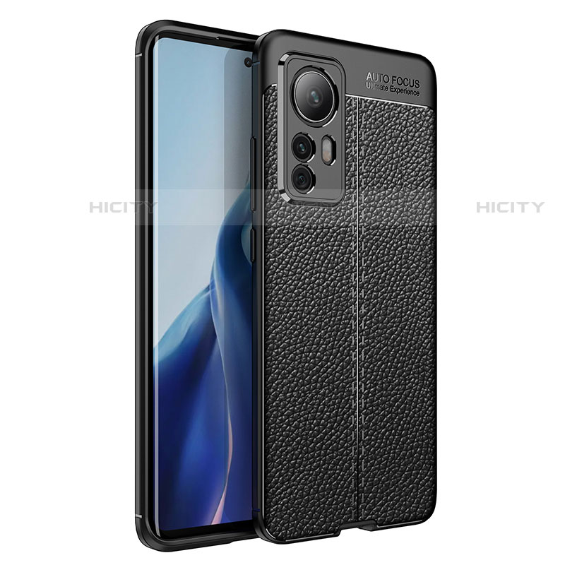 Funda Silicona Goma de Cuero Carcasa para Xiaomi Mi 12S Pro 5G Negro