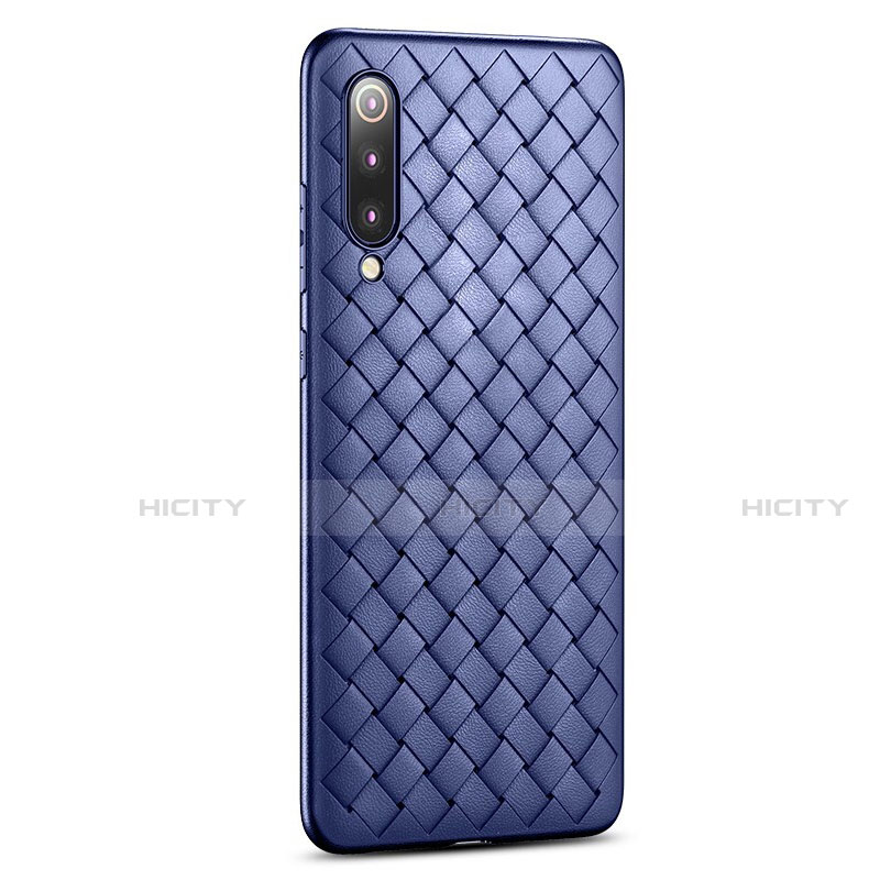 Funda Silicona Goma de Cuero Carcasa para Xiaomi Mi 9 Azul