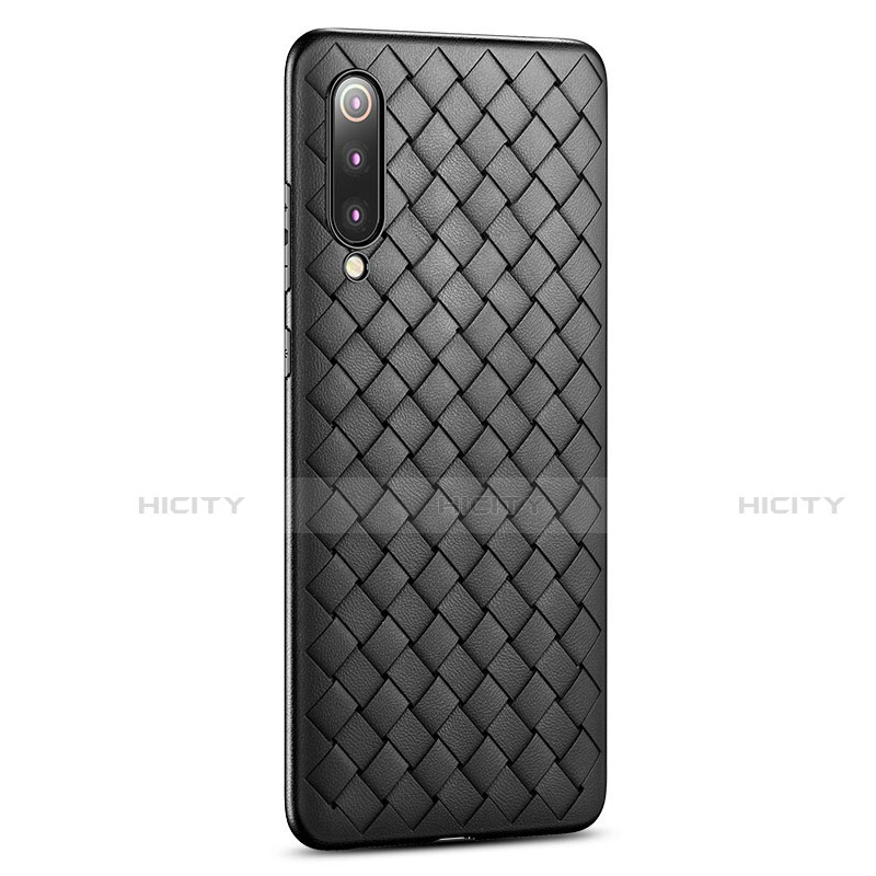 Funda Silicona Goma de Cuero Carcasa para Xiaomi Mi 9 Pro Negro