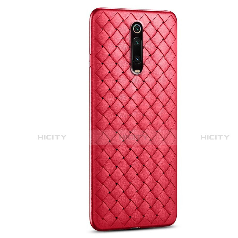 Funda Silicona Goma de Cuero Carcasa para Xiaomi Mi 9T Rojo