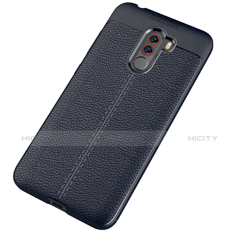 Funda Silicona Goma de Cuero Carcasa para Xiaomi Pocophone F1 Azul