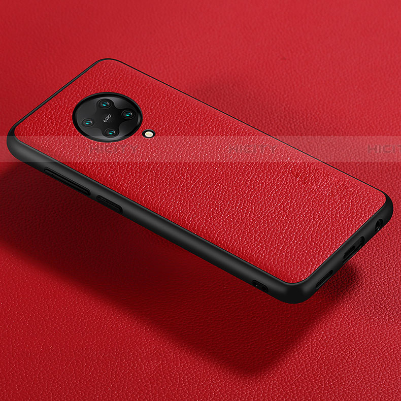 Funda Silicona Goma de Cuero Carcasa para Xiaomi Redmi K30 Pro 5G Rojo