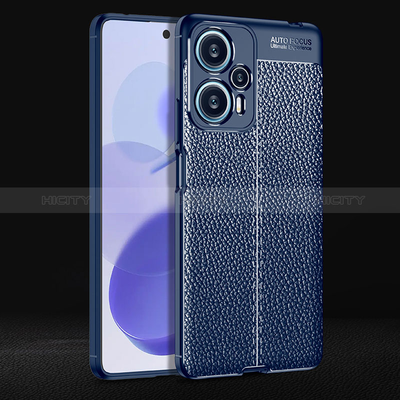 Funda Silicona Goma de Cuero Carcasa para Xiaomi Redmi Note 12 Turbo 5G Azul