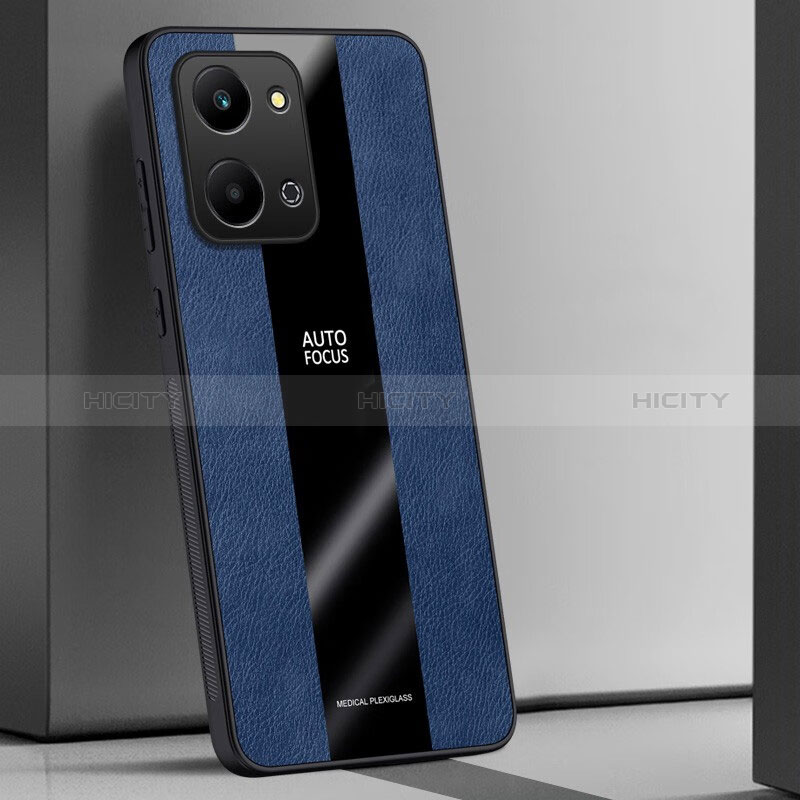 Funda Silicona Goma de Cuero Carcasa PB1 para Huawei Honor X7a Azul