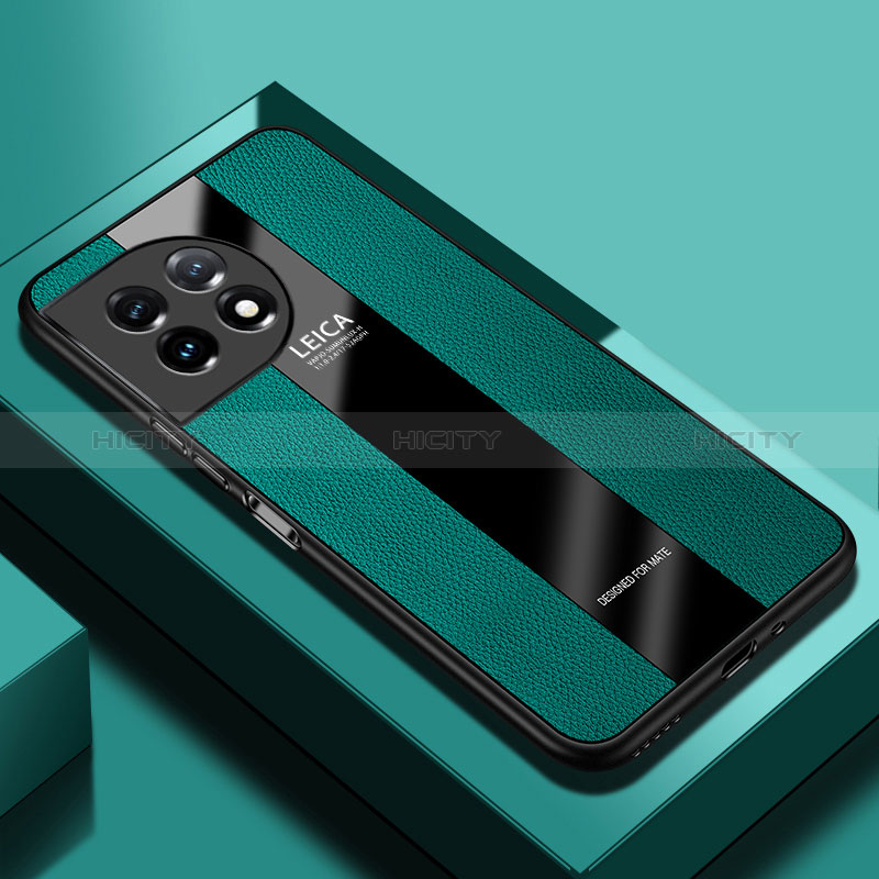 Funda Silicona Goma de Cuero Carcasa PB1 para OnePlus 11 5G Verde