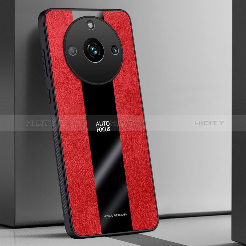 Funda Silicona Goma de Cuero Carcasa PB1 para Realme Narzo 60 5G Rojo