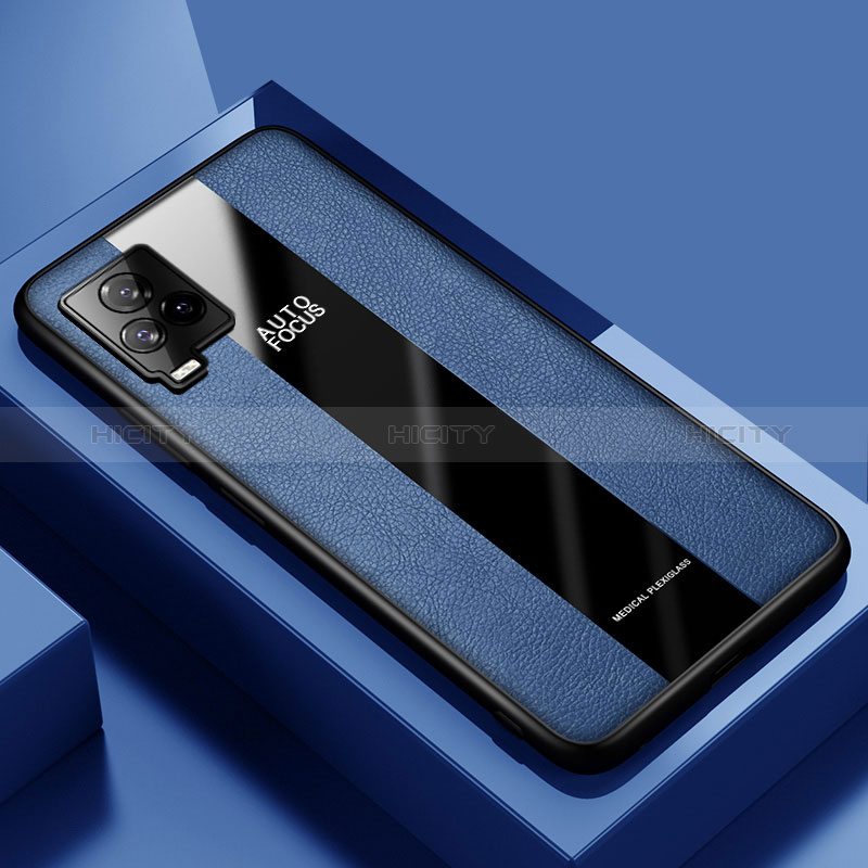 Funda Silicona Goma de Cuero Carcasa PB1 para Vivo Y73 (2021) Azul