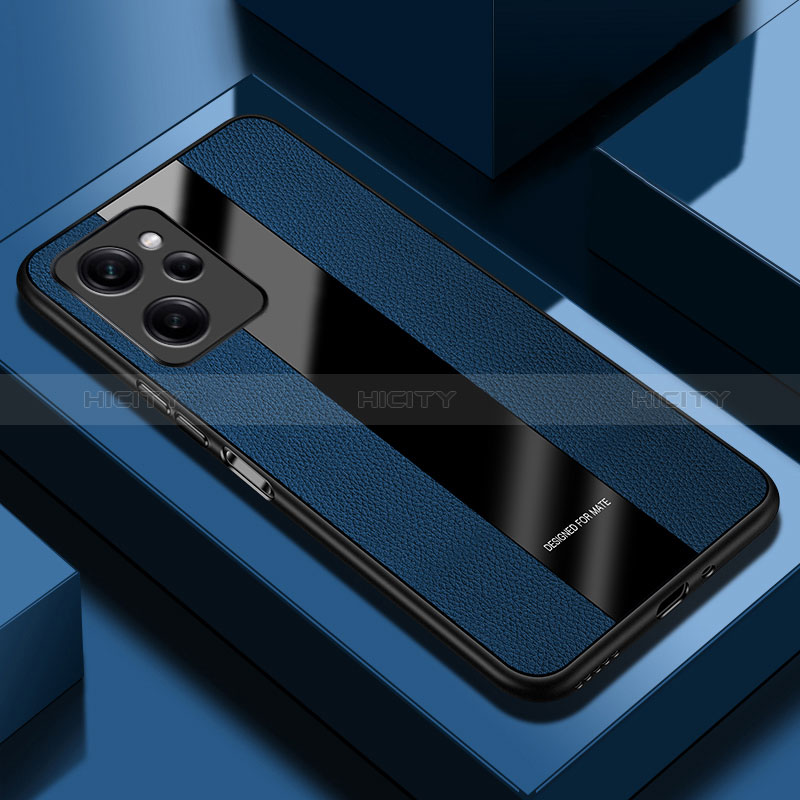 Funda Silicona Goma de Cuero Carcasa PB1 para Xiaomi Poco X5 Pro 5G Azul