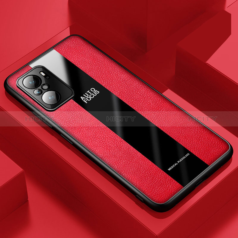 Funda Silicona Goma de Cuero Carcasa PB1 para Xiaomi Redmi K40 Pro 5G Rojo