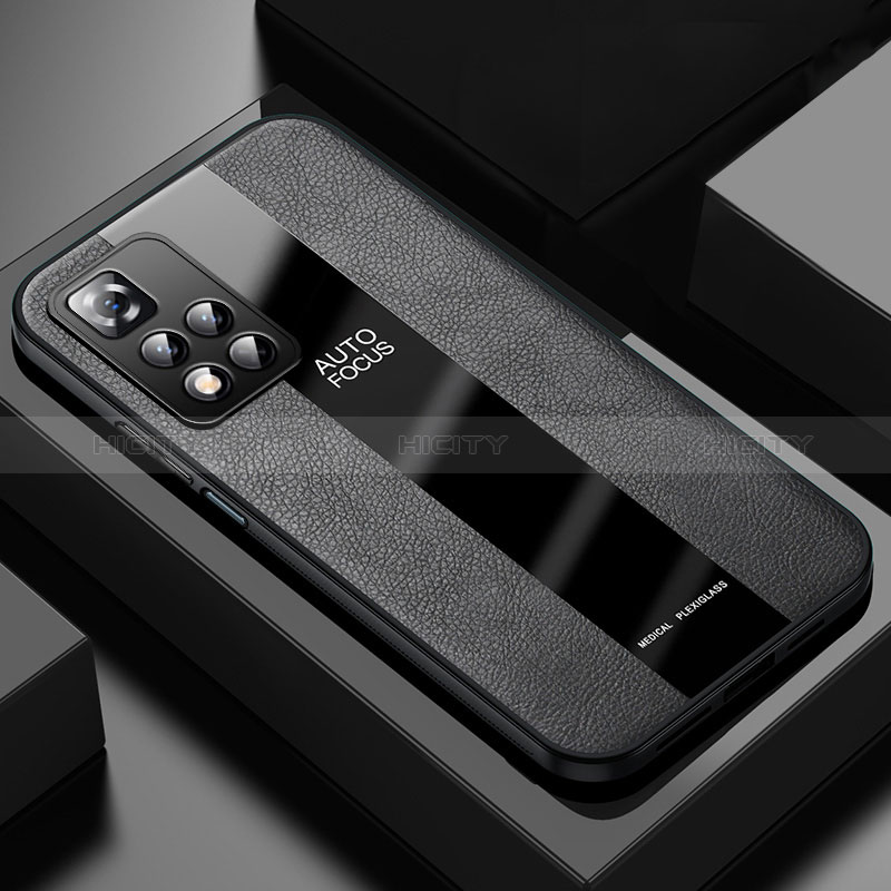 Funda Silicona Goma de Cuero Carcasa PB1 para Xiaomi Redmi Note 11 Pro+ Plus 5G Negro