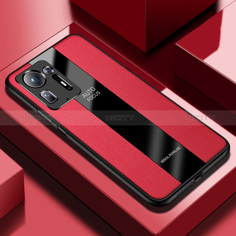 Funda Silicona Goma de Cuero Carcasa PB2 para Xiaomi Mi Mix 4 5G Rojo