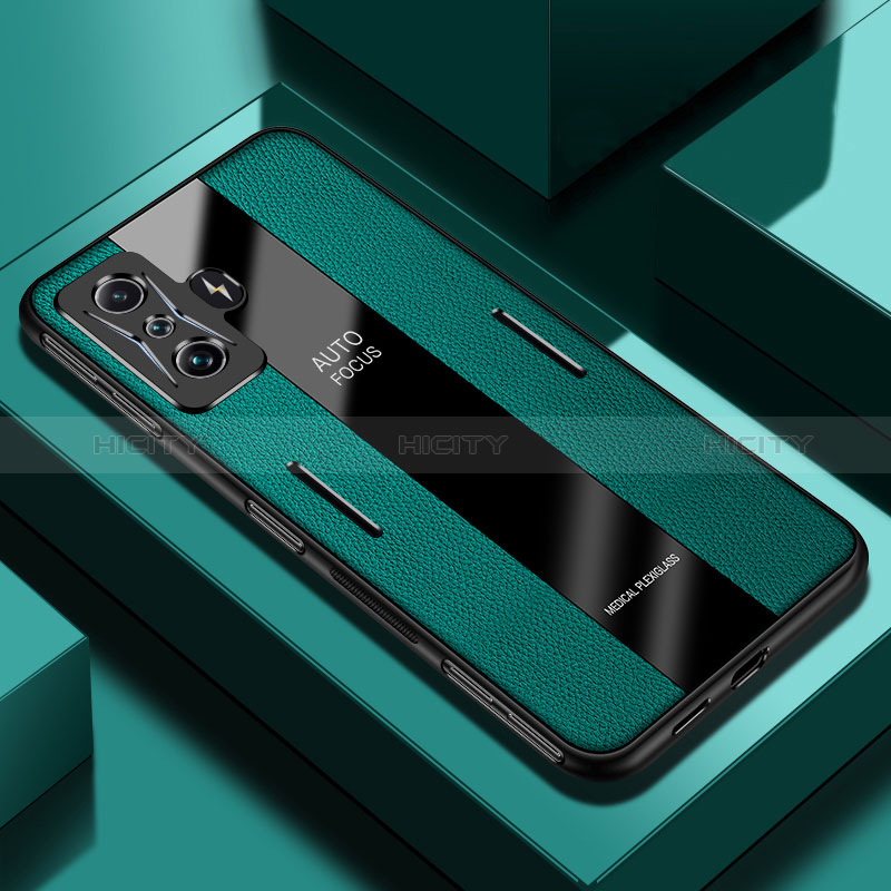 Funda Silicona Goma de Cuero Carcasa PB2 para Xiaomi Redmi K50 Gaming 5G Verde