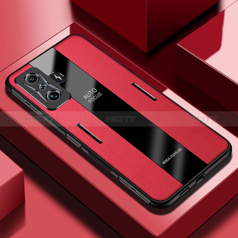 Funda Silicona Goma de Cuero Carcasa PB2 para Xiaomi Redmi K50 Gaming AMG F1 5G Rojo