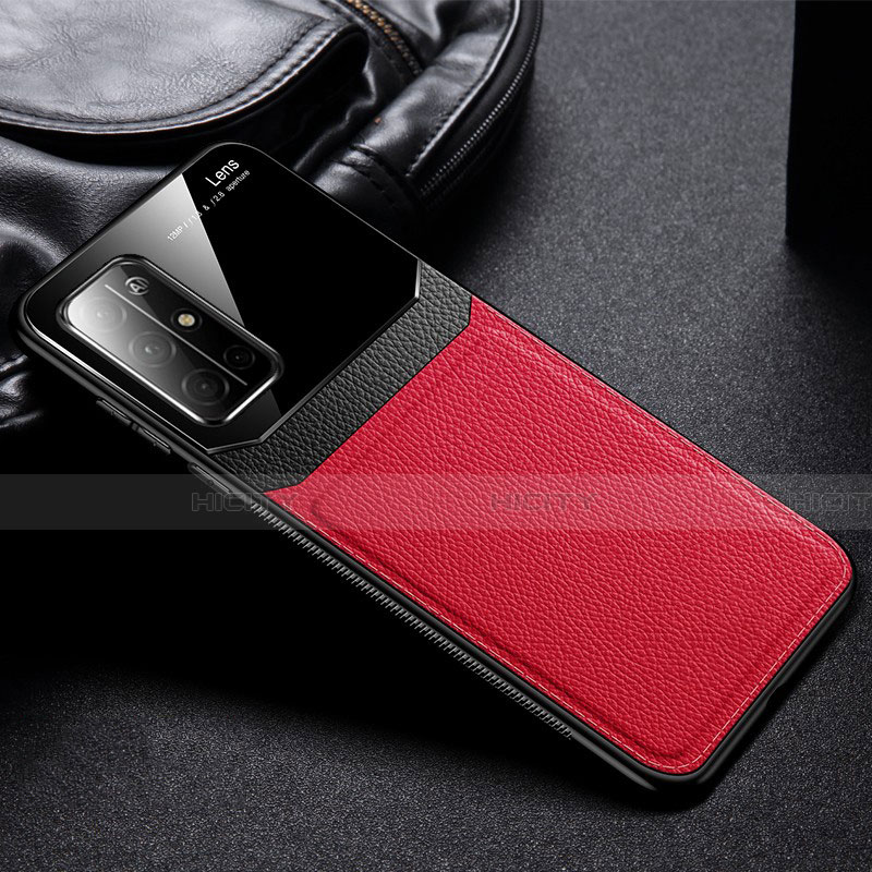 Funda Silicona Goma de Cuero Carcasa S01 para Huawei Honor 30S Rojo