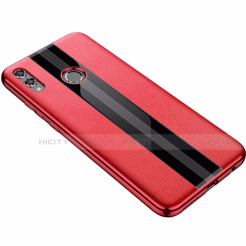 Funda Silicona Goma de Cuero Carcasa S01 para Huawei Honor V10 Lite Rojo