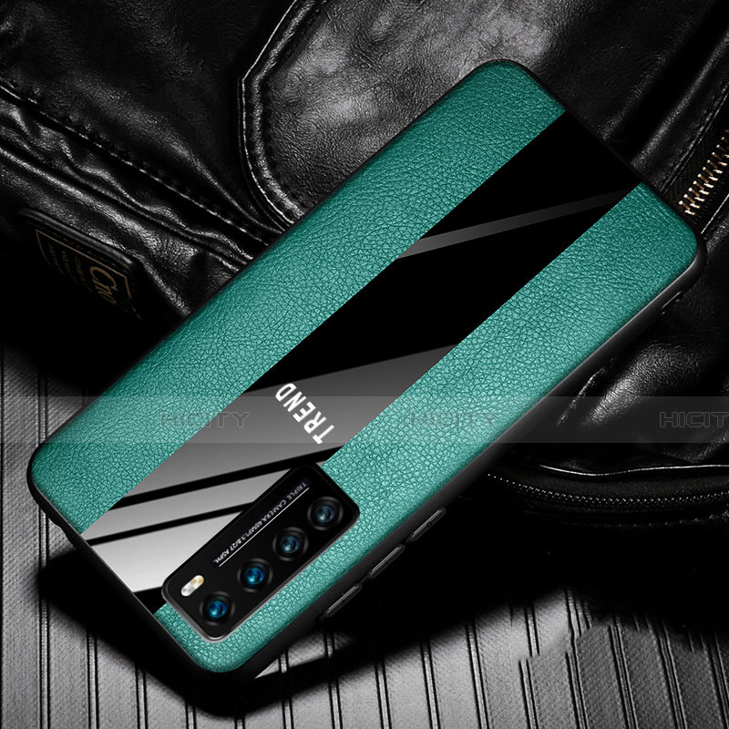 Funda Silicona Goma de Cuero Carcasa S01 para Huawei Nova 7 5G Verde