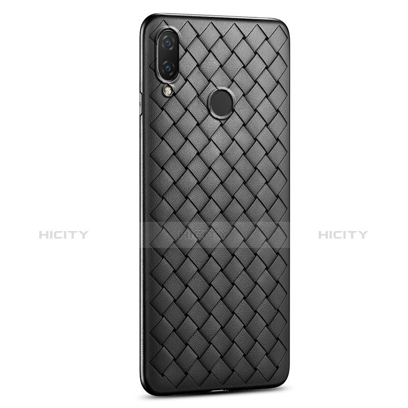 Funda Silicona Goma de Cuero Carcasa S01 para Huawei P Smart (2019) Negro