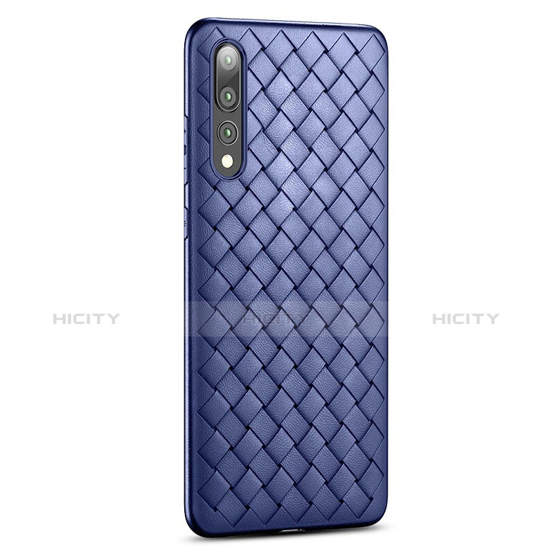 Funda Silicona Goma de Cuero Carcasa S01 para Huawei P20 Pro Azul