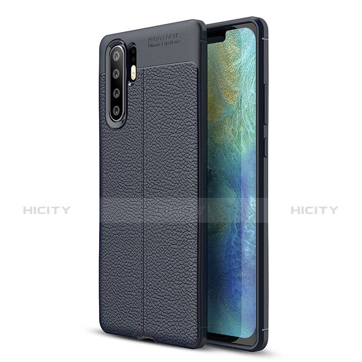 Funda Silicona Goma de Cuero Carcasa S01 para Huawei P30 Pro Azul