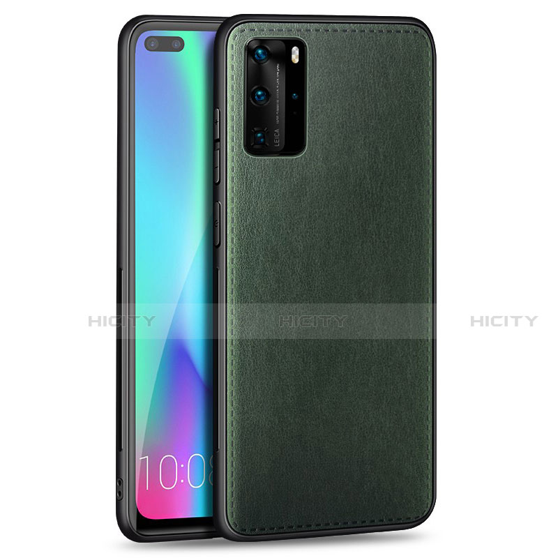 Funda Silicona Goma de Cuero Carcasa S01 para Huawei P40 Pro Verde