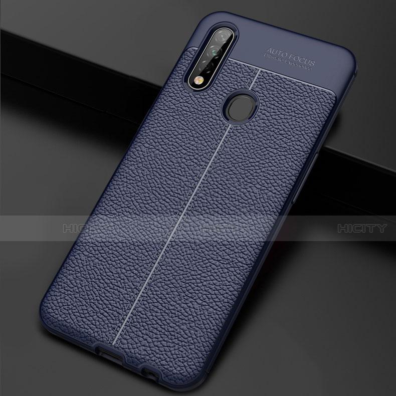 Funda Silicona Goma de Cuero Carcasa S01 para Oppo A31 Azul