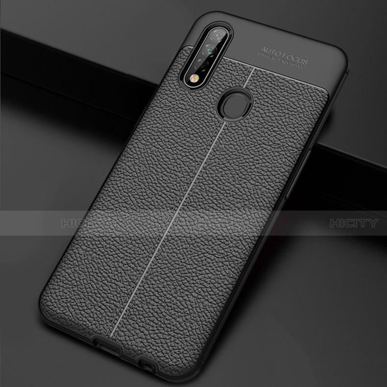 Funda Silicona Goma de Cuero Carcasa S01 para Oppo A31 Negro