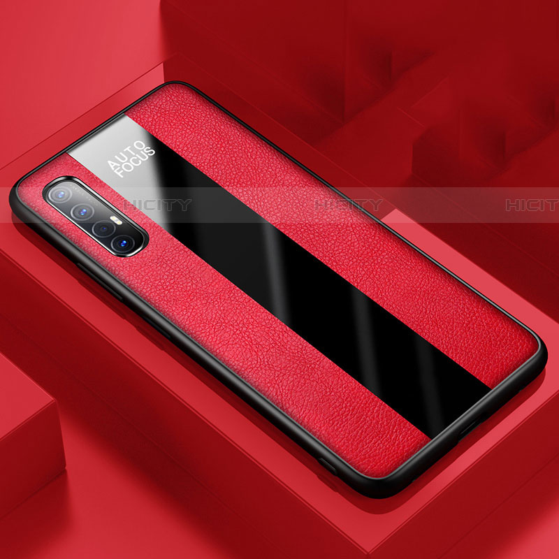 Funda Silicona Goma de Cuero Carcasa S01 para Oppo Find X2 Neo Rojo