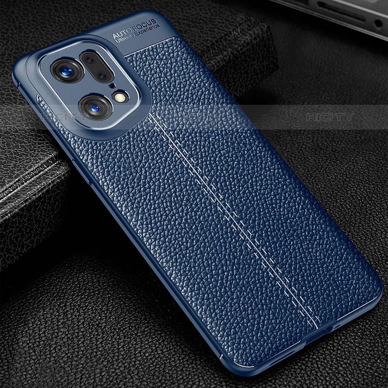 Funda Silicona Goma de Cuero Carcasa S01 para Oppo Find X5 Pro 5G