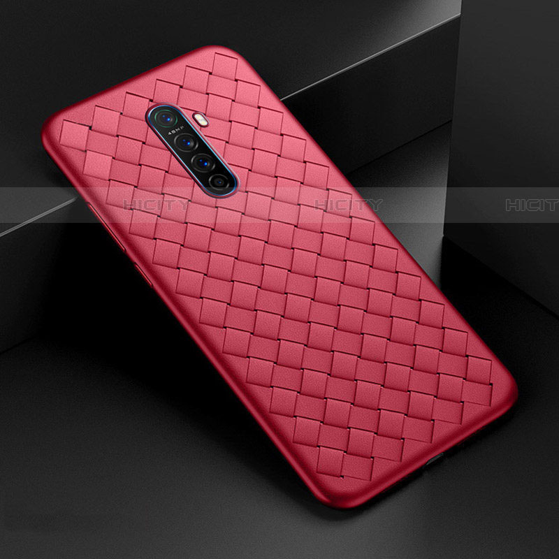 Funda Silicona Goma de Cuero Carcasa S01 para Oppo Reno Ace Rojo