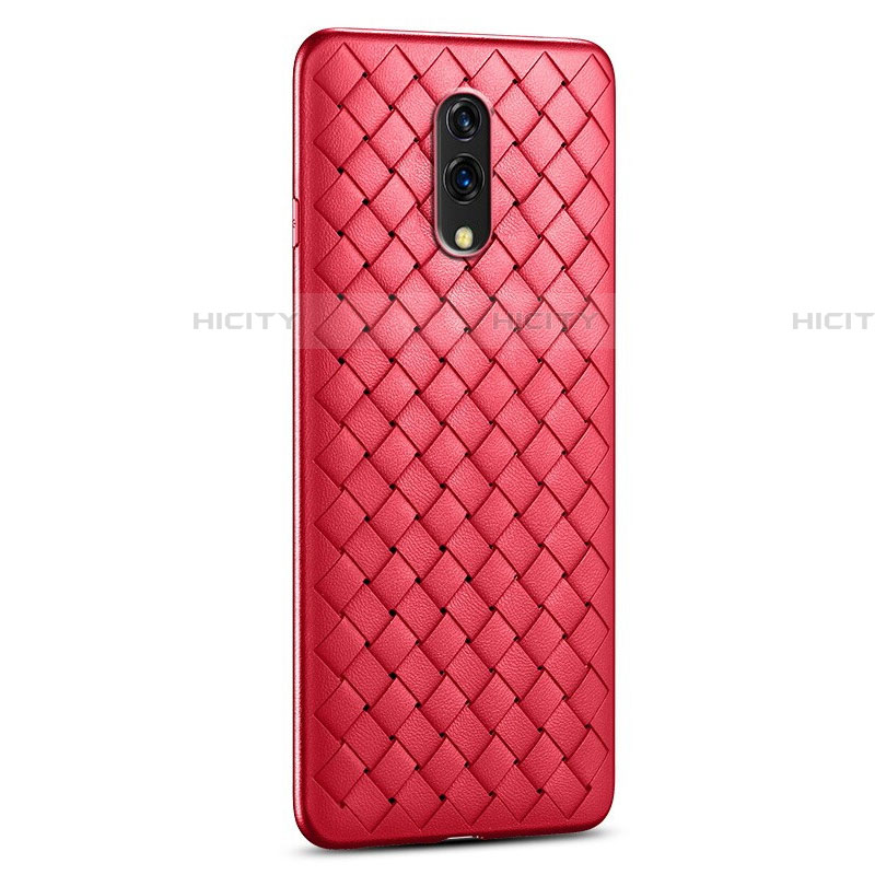 Funda Silicona Goma de Cuero Carcasa S01 para Realme X Rojo