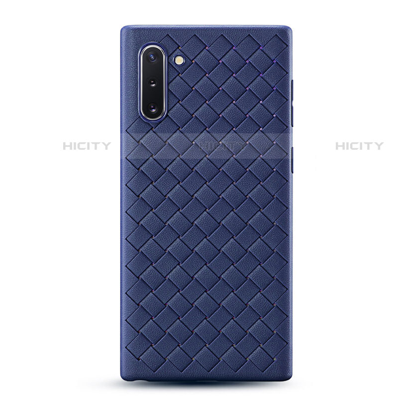 Funda Silicona Goma de Cuero Carcasa S01 para Samsung Galaxy Note 10 5G Azul