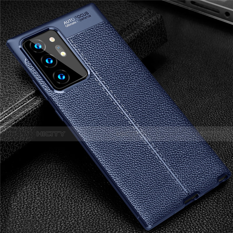 Funda Silicona Goma de Cuero Carcasa S01 para Samsung Galaxy Note 20 Ultra 5G Azul