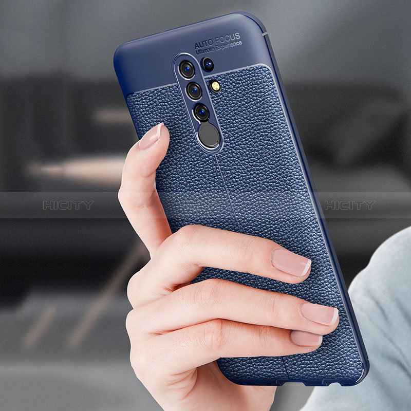 Funda Silicona Goma de Cuero Carcasa S01 para Xiaomi Poco M2