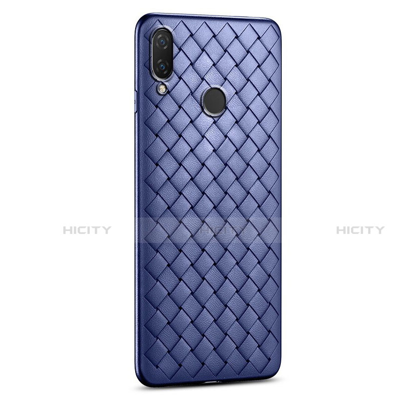 Funda Silicona Goma de Cuero Carcasa S01 para Xiaomi Redmi Note 7 Azul