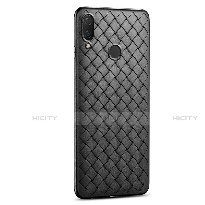 Funda Silicona Goma de Cuero Carcasa S01 para Xiaomi Redmi Note 7 Pro Negro