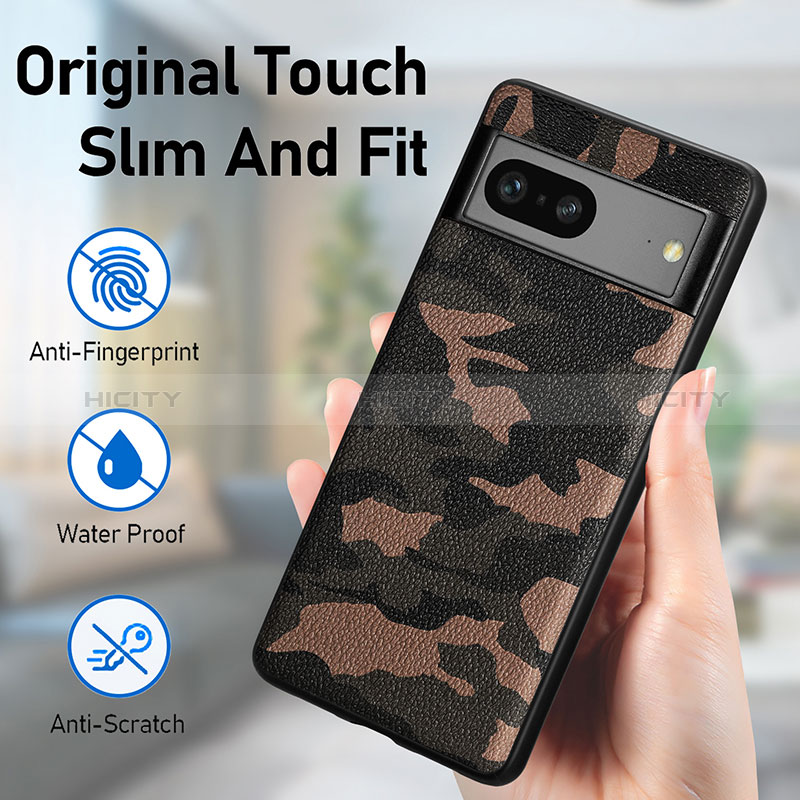 Funda Silicona Goma de Cuero Carcasa S01D para Google Pixel 7a 5G